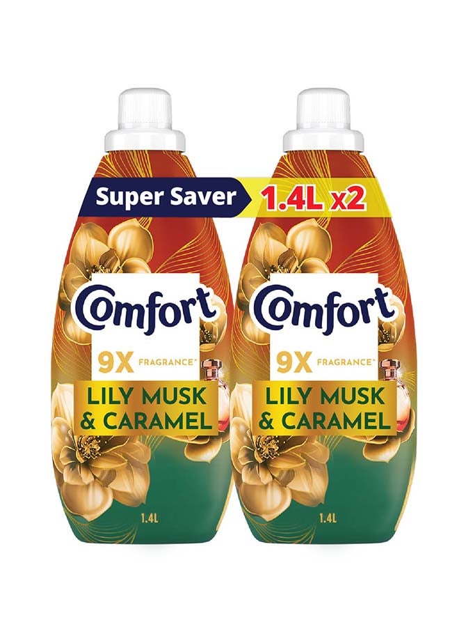 Comfort منعم الأقمشة المركّز من كومفورت، مسك الزنبق والكراميل، 1.4 لتر × 2 - Image 1